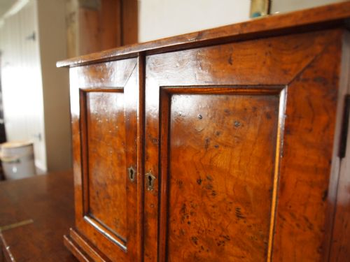 fig 2. Chest of drawers collectors chest desktop cabinet George IV burr Elm c1820