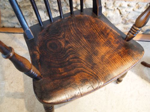 fig 1. Chair Victorian Windsor Beech and Elm Grandfather chair c1870