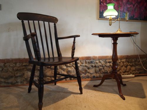 fig 3. Chair Victorian Windsor Beech and Elm Grandfather chair c1870