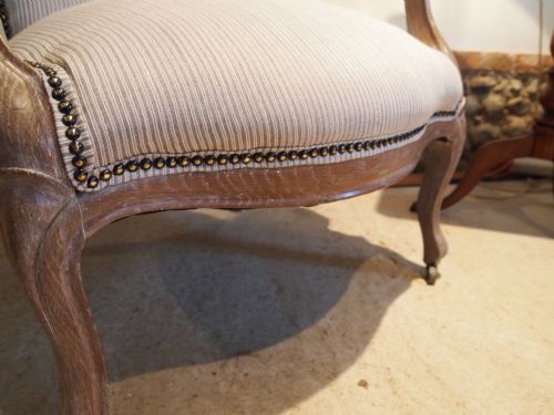 fig 1. Chair French Limed Oak fauteuil armchair Edwardian c1910
