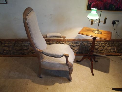 fig 3. Chair French Limed Oak fauteuil armchair Edwardian c1910