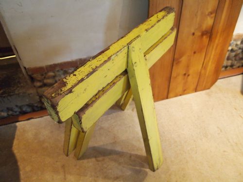 fig 2. Table Victorian Al fresco Pine Trestle dining table seats six c1890