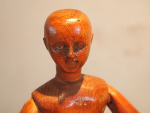 fig 1. Mannequin Victorian artist lay figure fully articulated Pitch Pine c1880