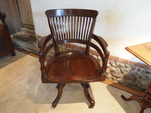fig 2. Chair Victorian Walnut swivel desk chair fine quality c1870