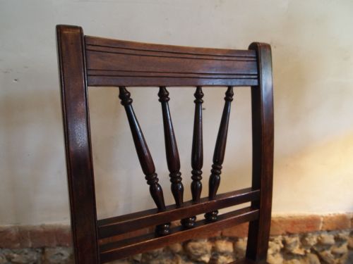 fig 1. Chair rare George III Mahogany fan spindle bach chair c1800
