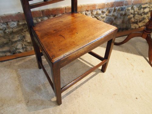fig 2. Chair rare George III Mahogany fan spindle bach chair c1800