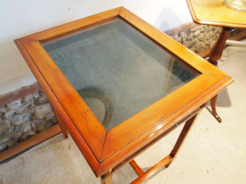 fig 1. Table display bijouterie Jewellery diplay table Victorian Satinwood c1880
