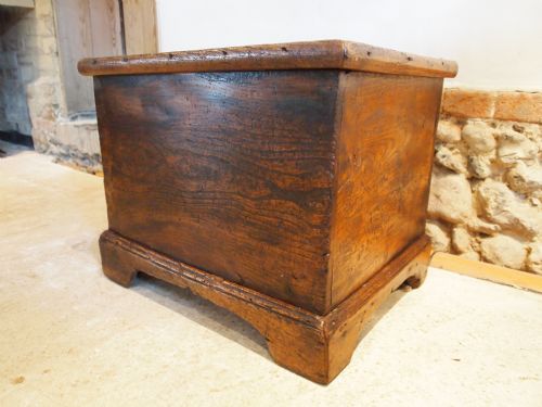 Stool Coffer Coffee Table Box Stool Rare Queen Anne Elm Box Stool C1700