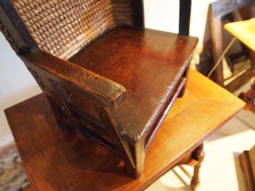 fig 1. Chair rare Liberty & Co Arts and crafts childs Orkney or Stronza chair c1900