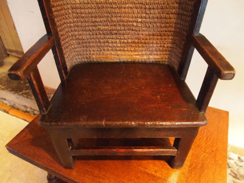 fig 2. Chair rare Liberty & Co Arts and crafts childs Orkney or Stronza chair c1900