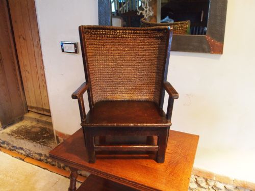fig 3. Chair rare Liberty & Co Arts and crafts childs Orkney or Stronza chair c1900