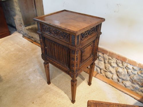 Table Bedside Cabinet Hall or Lamp Table Victorian Carved Walnut C1890