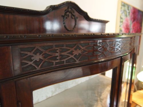 fig 3. Cabinet display Victorian Mahogany Chippendale revival fine quality c1890