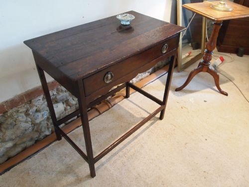 fig 3. Table lowboy George III Oak elegant country table c1790