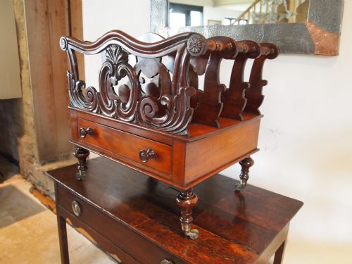 Canterbury Magazine Rack Fine Quality William IV Mahogany C1830