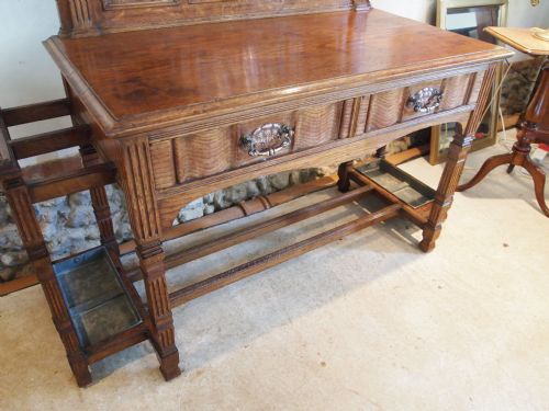 fig 1. Table Arts and Crafts hall table Glasgow school stunning Oak c1880