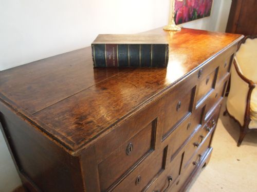 fig 1. Chest coffer Mule chest George III Oak c1770