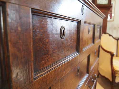 fig 2. Chest coffer Mule chest George III Oak c1770