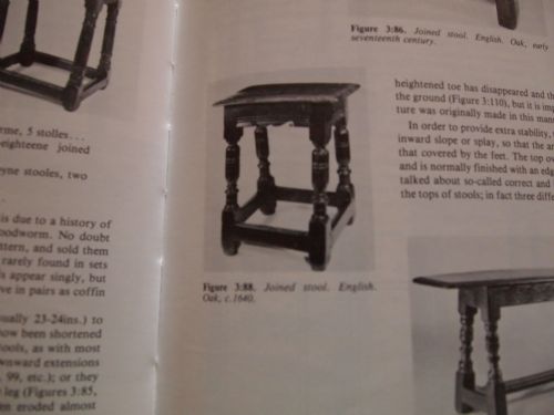 fig 1. Stool joint stool Charles I Oak joint stool great example c1640