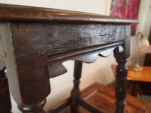 fig 2. Stool joint stool Charles I Oak joint stool great example c1640