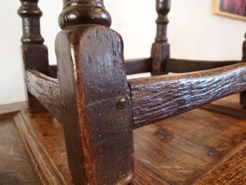 fig 3. Stool joint stool Charles I Oak joint stool great example c1640