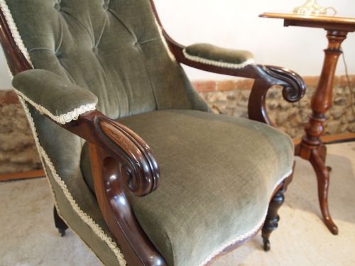 fig 1. Chair Armchair fine early Victorian Mahogany armchair c1840