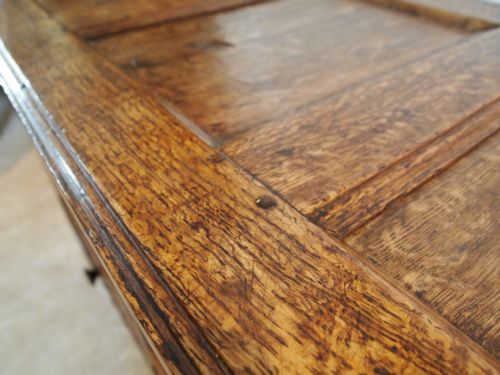 fig 2. Coffer Mule chest trunk blanket box Queen Anne Oak c1700