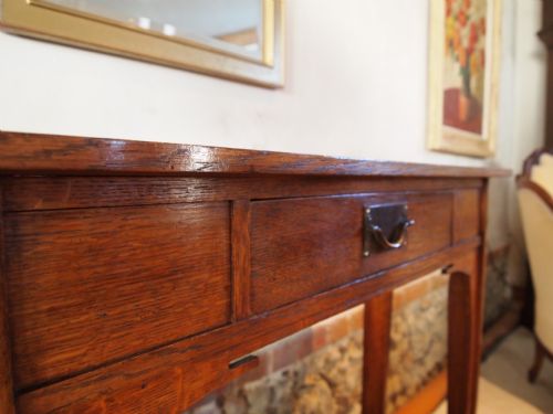 fig 2. Table rare Arts and Crafts hall console table Oak c1900