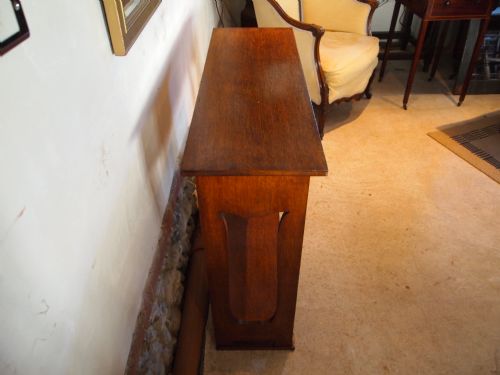 fig 3. Table rare Arts and Crafts hall console table Oak c1900