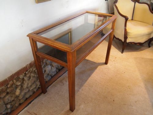 Display Case Bijouterie Table Edwardian Oak C1910