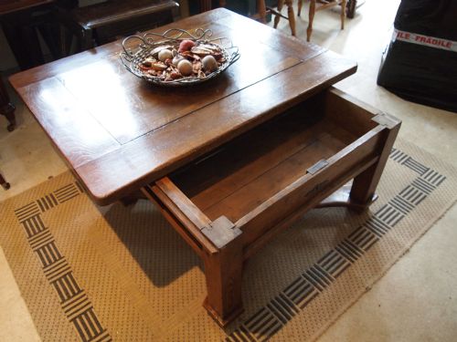 fig 2. Table coffee table Victorian period Elm and Walnut c1870