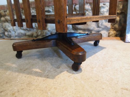 fig 2. Bookcase Edwardian Oak revolving bookcase with reading stand c1910