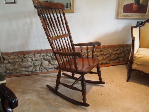 Chair Rocking Chair Windsor Ash / Elm John Shadford Caistor Lincolnshire  C1870