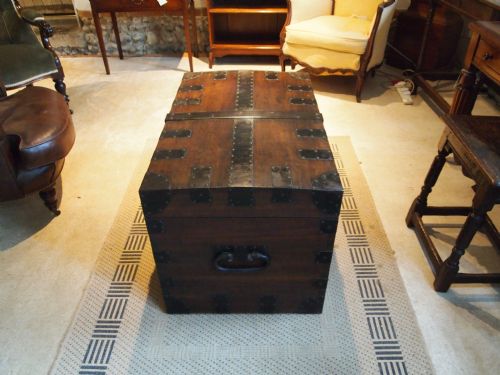 fig 3. Chest coffer coffee table George III Oak Colonel Parkinson Lamberts London c1810