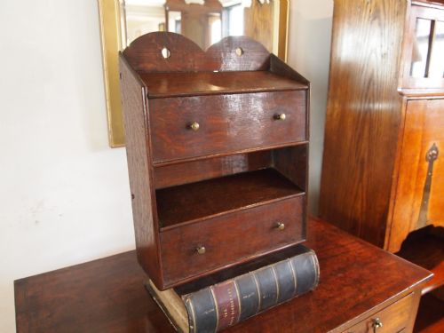 Candle Box Rare George III Oak Twin Compartment Salt or Candle Box C1790