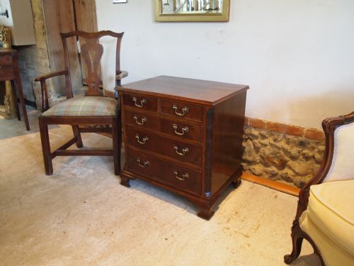 Chest of Drawers Edwardian Mahogany Chippendale Revival Small Size C1910