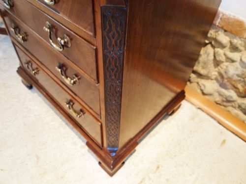 fig 1. Chest of drawers Edwardian Mahogany Chippendale revival small size c1910