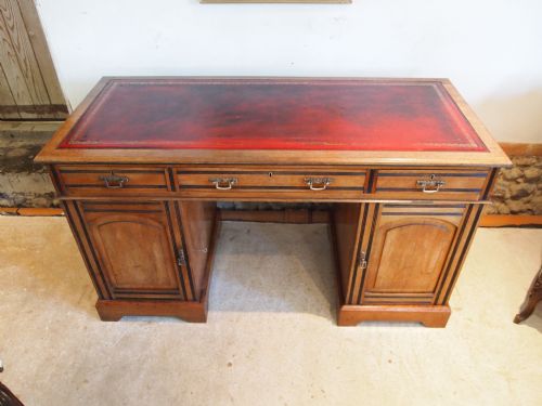 fig 2. Desk Arts and crafts aesthetic Victorian solid Walnut c1900