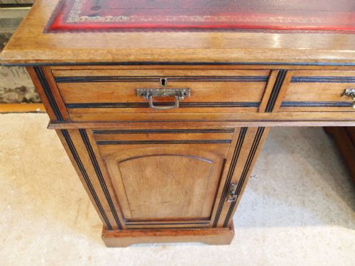 fig 3. Desk Arts and crafts aesthetic Victorian solid Walnut c1900