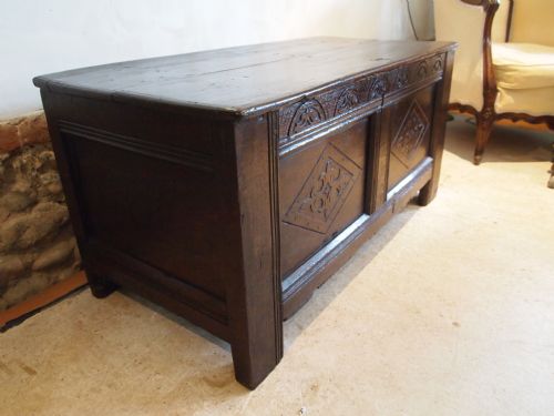 Coffer Chest Trunk Charles II Oak Small Size C1680