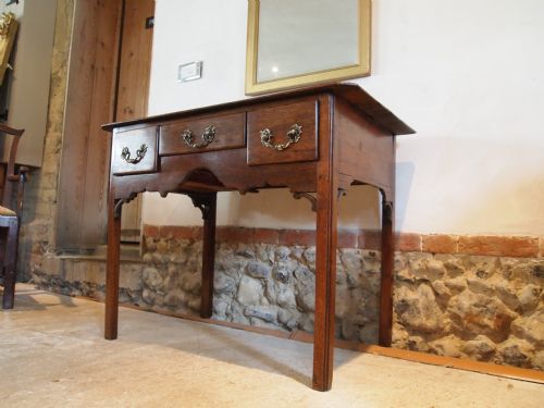 Table Lowboy Side Lamp Hall Console Table George III Oak C1770