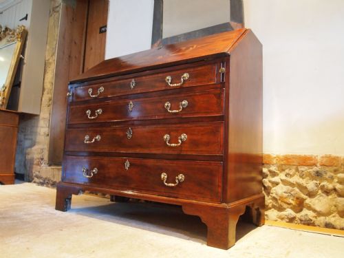 fig 2. Bureau fine George III Mahogany and inlaid decorative bureau c1780