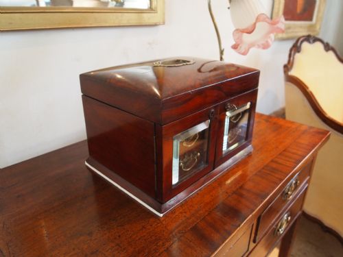 fig 1. Cabinet Jewellery sewing box fine quality Victorian Walnut bijouterie box c1880