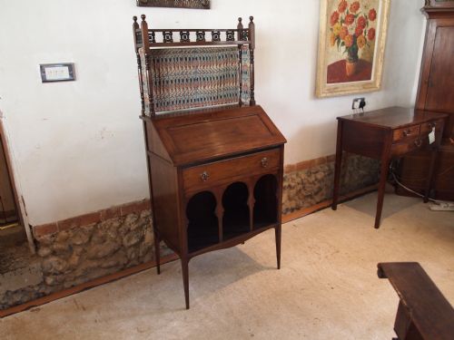Bureau Arts and Crafts Walnut 'The Medina Bureau' Liberty and Co C1889