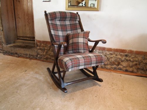 Chair Rocking Chair Oak Arts and Crafts Pure Wool C1900
