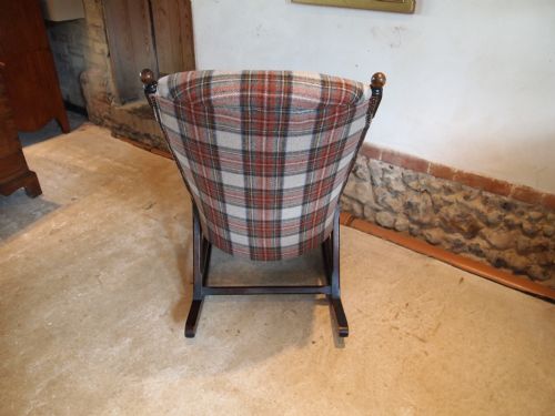 fig 2. Chair rocking chair Oak arts and crafts pure wool c1900