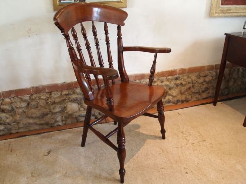 Chair Fine Victorian Windsor Armchair or Grandfather Chair Beech and Elm C1870