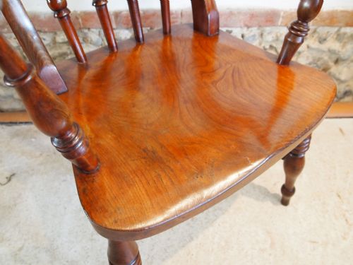 fig 2. Chair Fine Victorian Windsor armchair or Grandfather chair Beech and Elm c1870