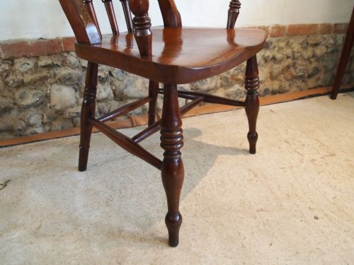 fig 3. Chair Fine Victorian Windsor armchair or Grandfather chair Beech and Elm c1870
