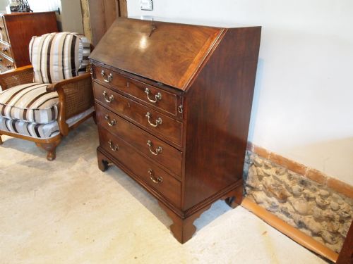 fig 1. Bureau small fine quality George III Mahogany bureau c1780